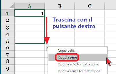 apertura del menu con il tasto destro