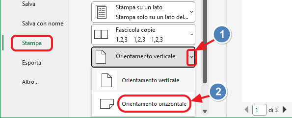 orientamento orizzontale