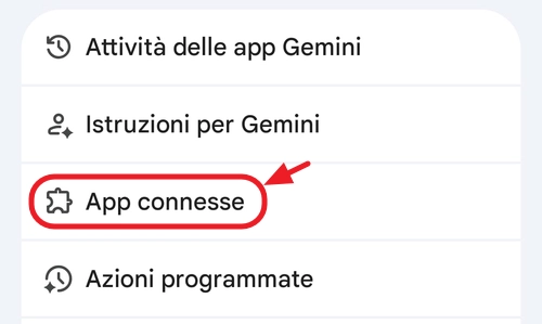 App connesse di Gemini
