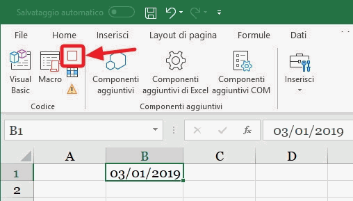 interrompi registrazione