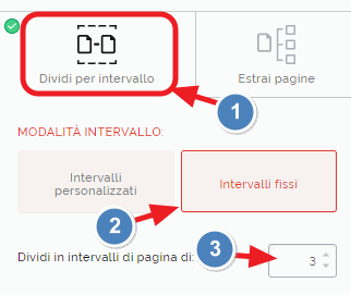dividere per intervalli fissi
