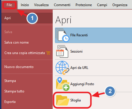 apri e sfoglia