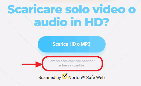 scarica a bassa qualità