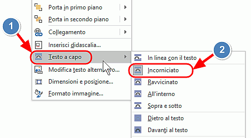 effetto incorniciato testo immagine