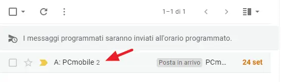 messaggio posticipato