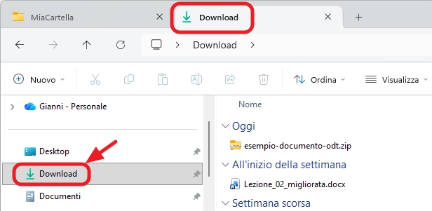 cartella download