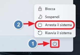 Arresta il sistema
