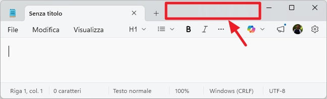 Spostare la finestra