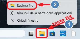 Aprire Esplora File con il tasto destro del mouse